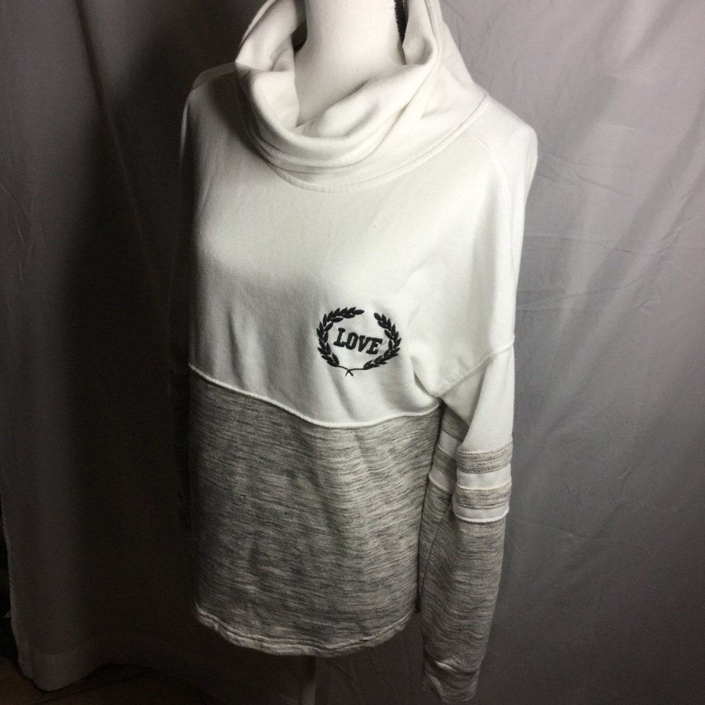 IRIS SPORTS Love Love Cowl Neck Sweatshirt Size L